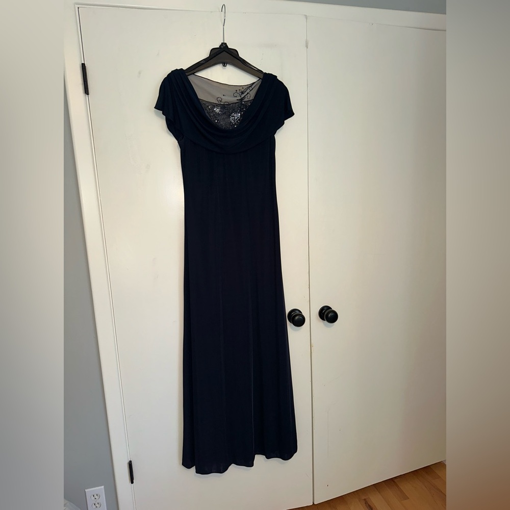 Patra Black Maxi Dress with Sequin Detail